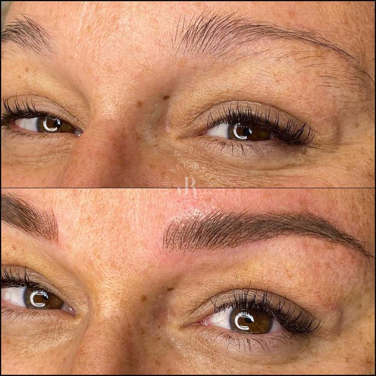 eyeliner tattoo before and after